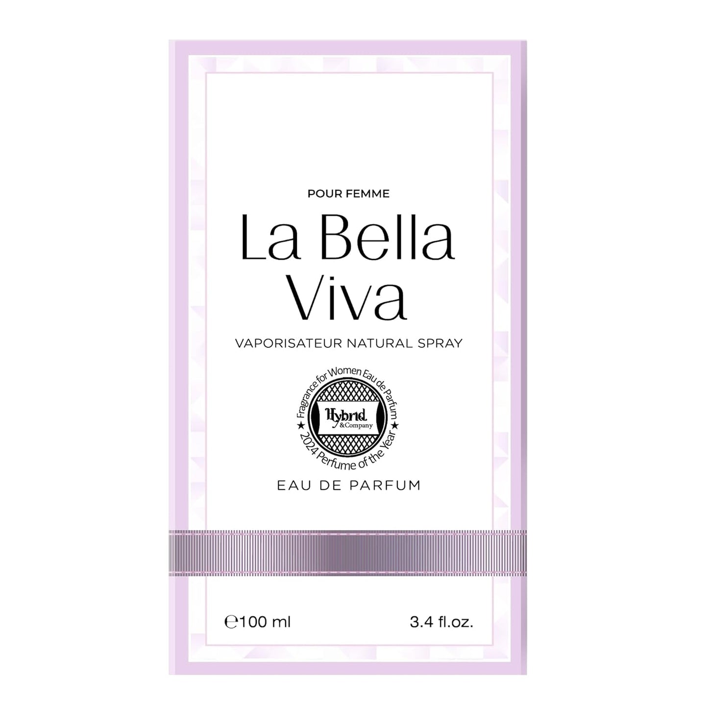 Hybrid & Company Women La Bella Viva Happiness Pour Femme Eau De Parfum Vaporisateur Natural Spray 3.4 Fl Oz