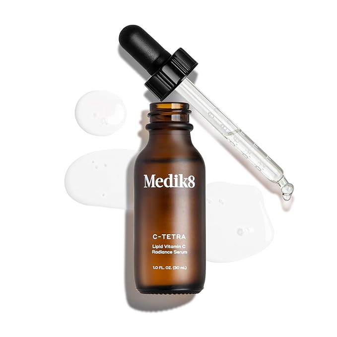 Medik8 C-Tetra - Brightening, Balancing, Plumping Daily Vitamin C Face Serum - Firms and Smooths Fine Lines and Wrinkles - With Squalane - 1.0 oz