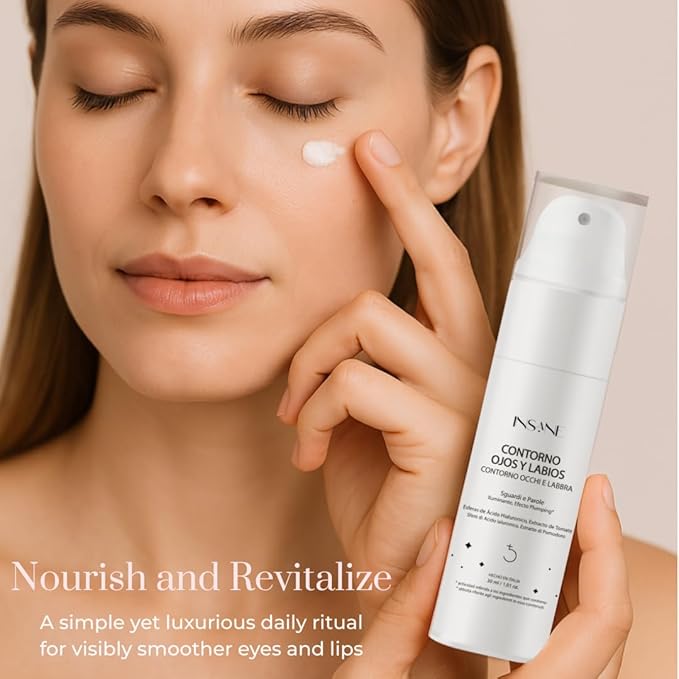 Biotech Eye & Lip Contour Cream — Hyaluronic Acid Spheres + Tamanu Oil — Depuffs, Plumps & Smooths Fine Lines — Ophthalmologically & Dermatologically Tested