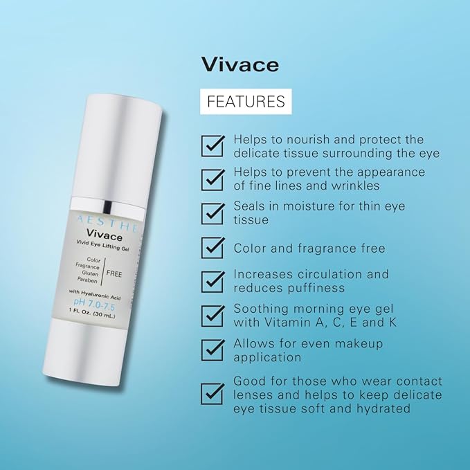 Aesthe Vivace Eye Lifting Gel - Revitalize & Firm + Aesthe Illuminare Illuminating Eye Cream Bundle