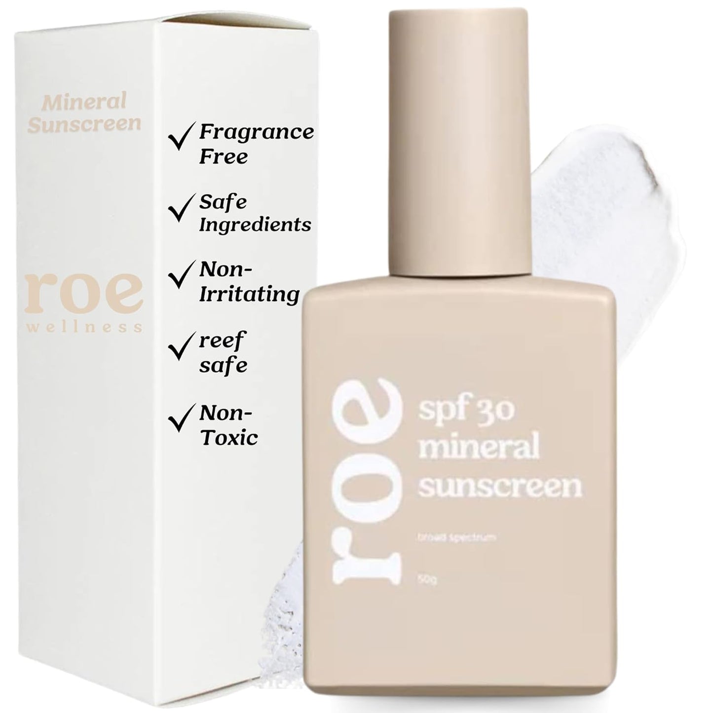 Roe Wellness- Baby Mineral Sunscreen SPF 30 | Non-Greasy, Reef Safe, Paraben-Free