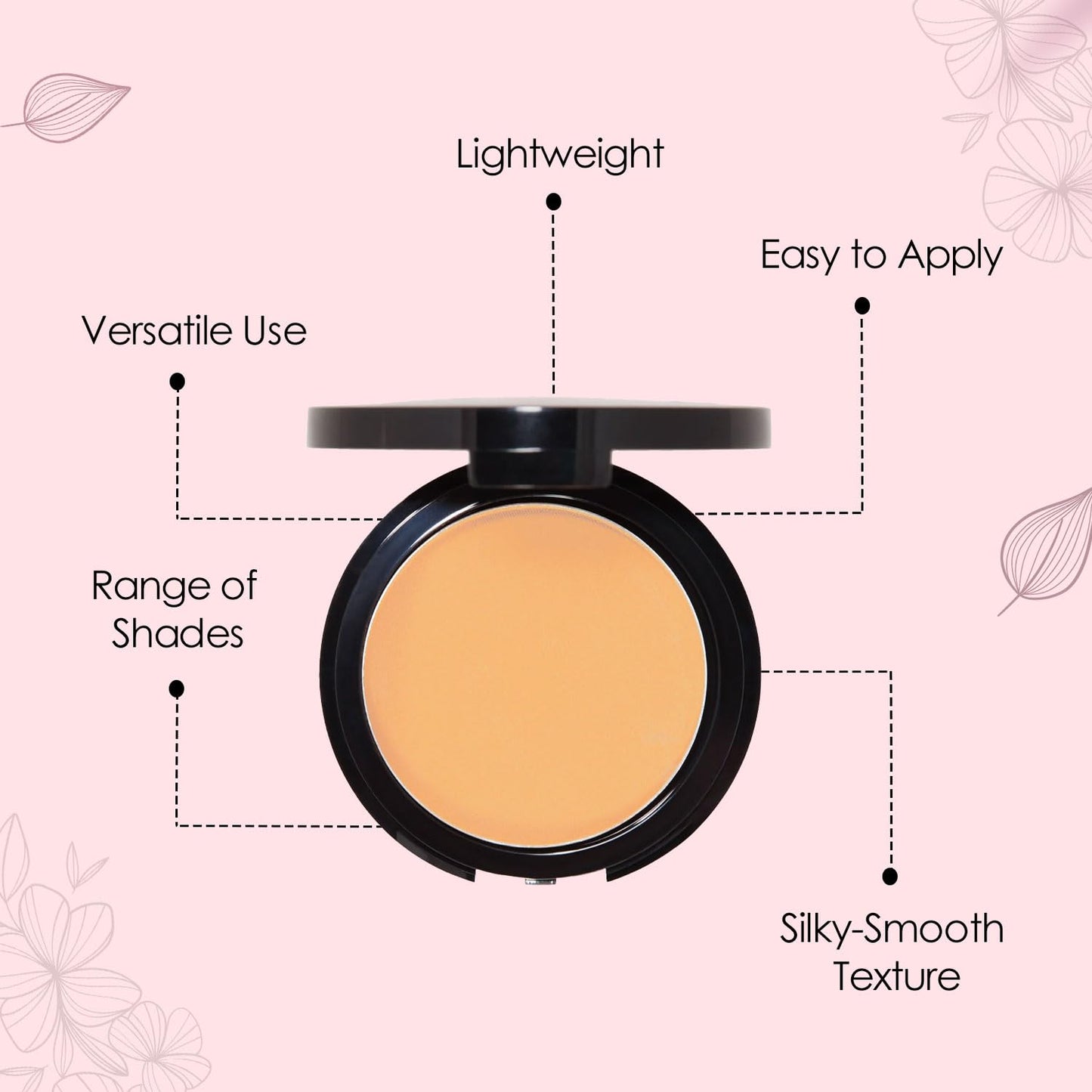 Vera Moore Matte Pressed Powder, Makeup Setting Compact Powder, Face Powder for Full Coverage with Flawless Finish, Shine, Matte Finish for All Skin Types (Buff, 12.5g)