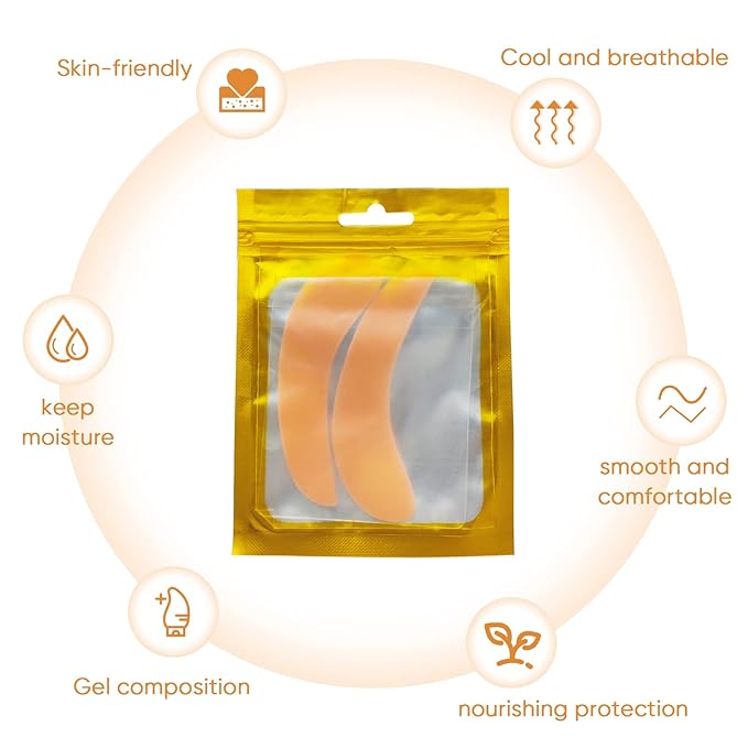 Libeauty Reusable Lash Extension eye pads 3 pairs Eyelash Lift/T-int Under Eye Gel Silicone Pads Patches Kit Soft and Skin-Friendly