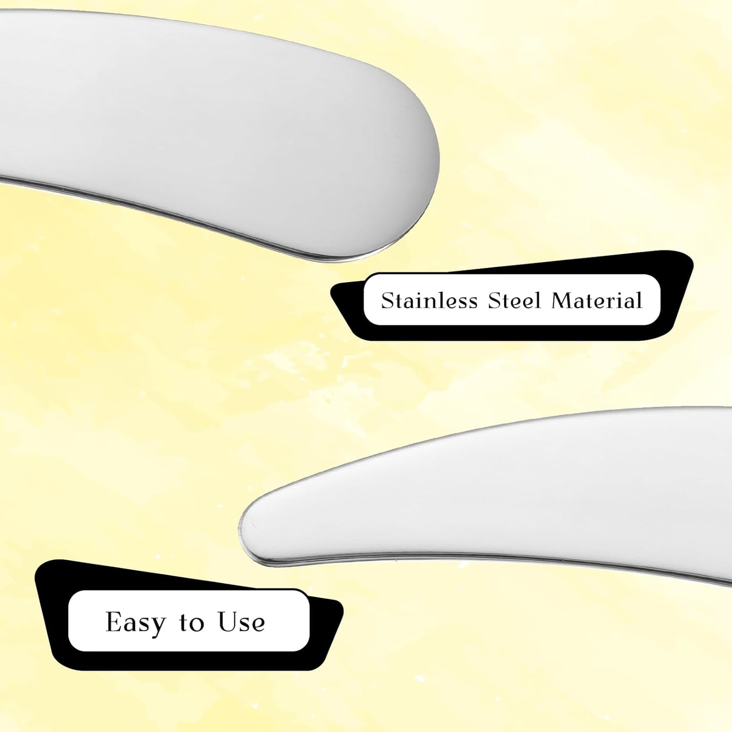 5 Pcs Mini Metal Makeup Spatula Stainless Steel Cosmetic Spoon Multi-functional Beauty Spatula Reusable Mask Facial Applicator Scoop Skincare Tools for Mixing Sampling Cream Mask Lotions Moisturizers