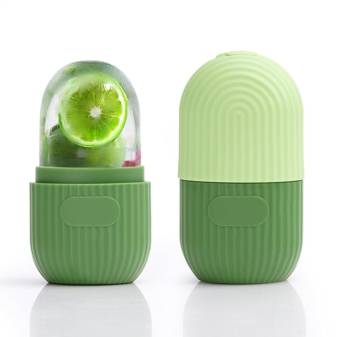 Ice Roller For Face ,Jade Roller & Gua Sha Facial Tool,Reusable Ice Stick Remove Dark Circle,Massager for Wrinkles & Eye Puffiness,Silicone Ice Mold for Face Beauty,Skin Care Gift Set for Women Men