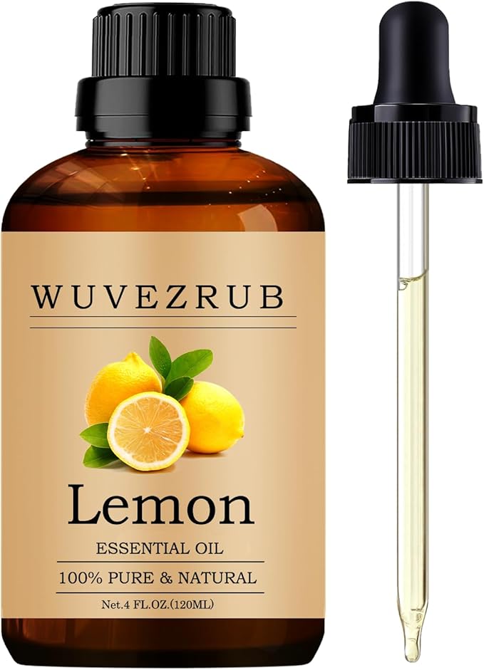 Lemon Essential Oils 120ML, Pure Lemon Essential Oil for Aromatherapy Diffuser - 4 Fl Oz