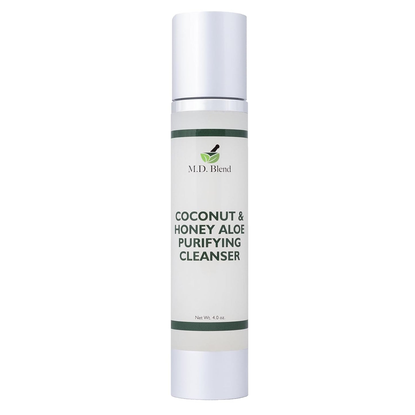 Coconut & Honey Aloe Purifying Cleanser | Organic Face Wash for Women & Men | Gentle Vegan Foaming Facial Cleanser for All Skin Types | Non-Toxic, Clean Ingredients | 120ml Airless Pump