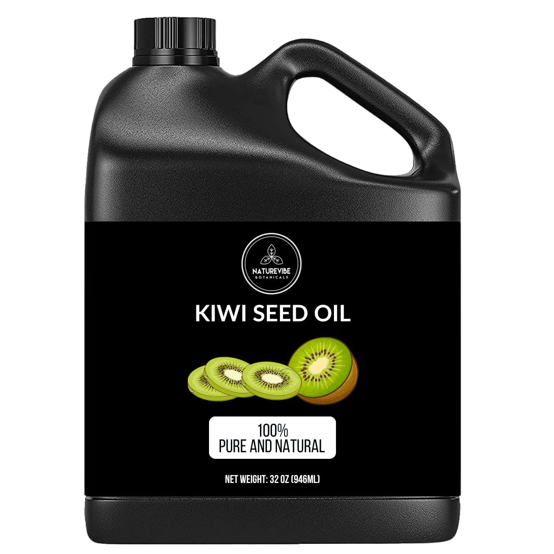 Naturevibe Botanicals Kiwi Oil 32 Ounces | 100% Pure and Natural | Great for Skin Care and Hair Care