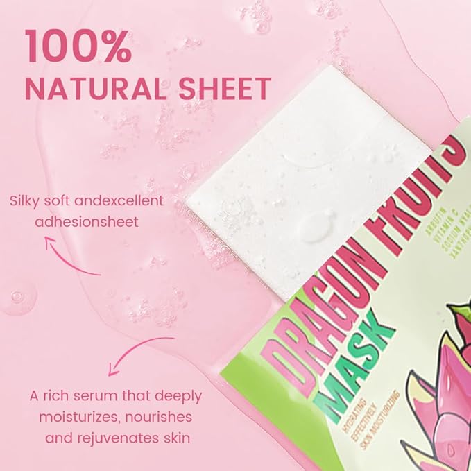 Face Sheet Mask Skincare,Hydrating Spa Face Mask For Sensitive Skin,Moisturize,Nourish for All Skin Types,Natural Skin Care Spa Face Mask for Women Men Girls,Pack of 6