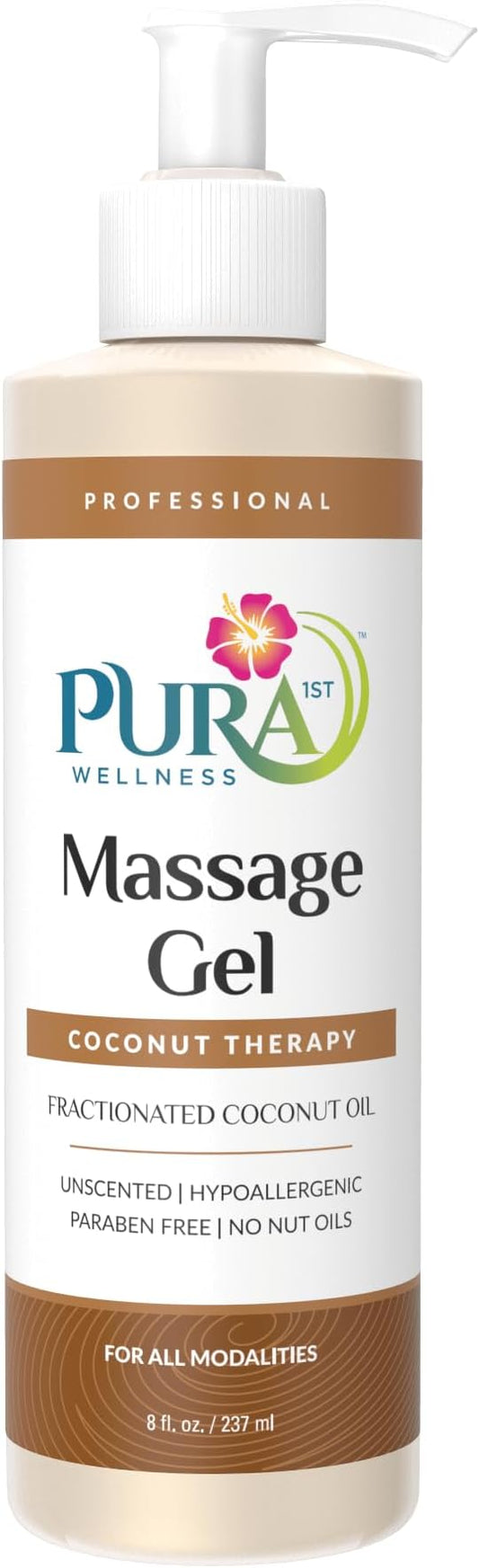 Coconut Therapy Massage Gel, Pura Wellness Massage Gel, Professional Deep Tissue Therapy, Coconut Massage, Massage Gel for Physical Therapy, Unscented Gel for Physical Therapy Recovery 8oz