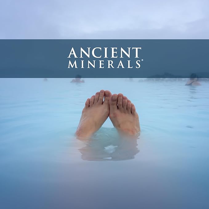 Ancient Minerals Magnesium Bath Flakes - Bathing Alternative to Epsom Salt - Soak in Natural Salts - High-Absorption Efficiency for Relaxation, Wellness & Muscle Relief - 8 lbs