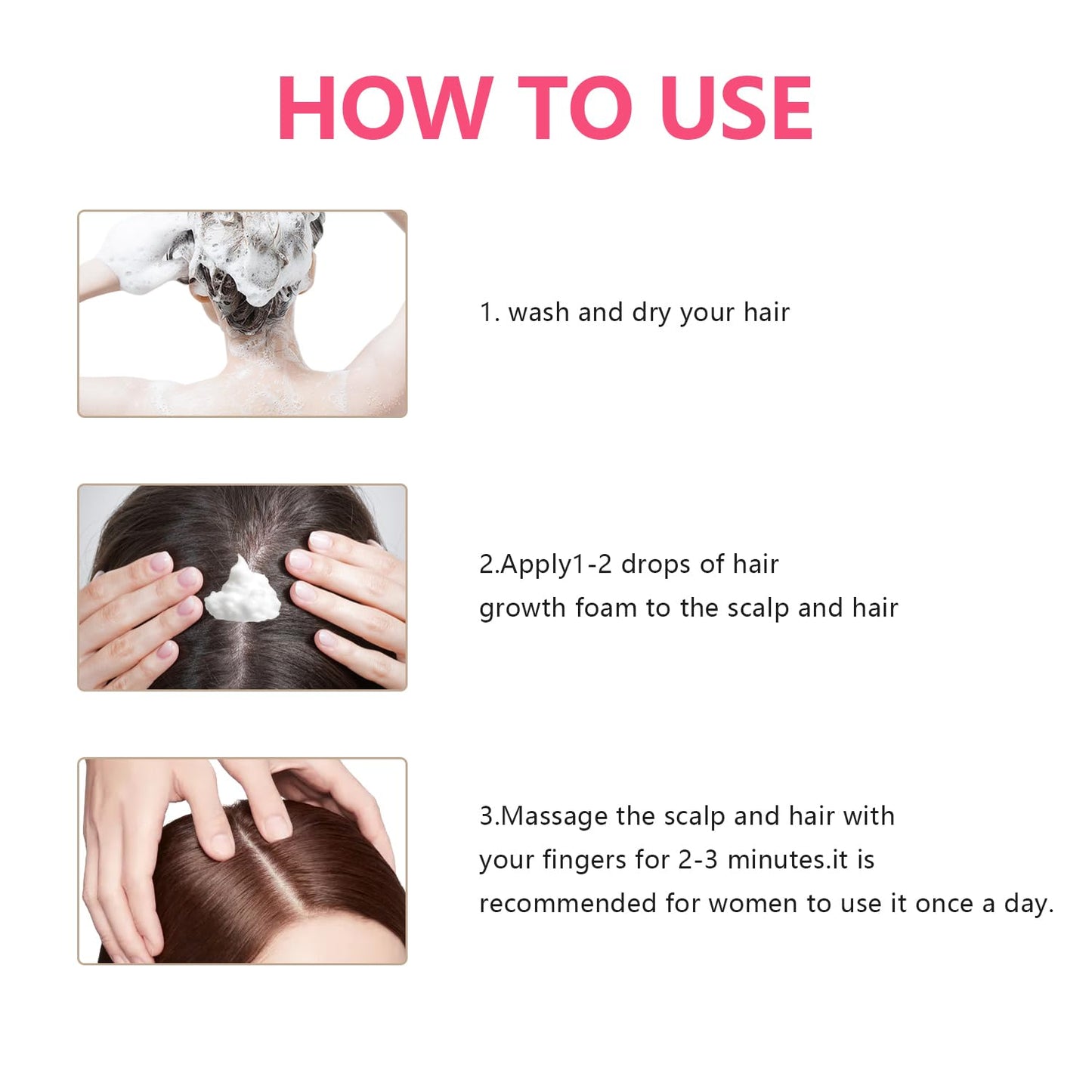 5% Minoxidil Hair Growth Foam - Men and Women Suitable for Hair Thinning Receding Hairline and Hair Loss to Hair Regrowth Get Thicker Fuller Hair for Women and Men