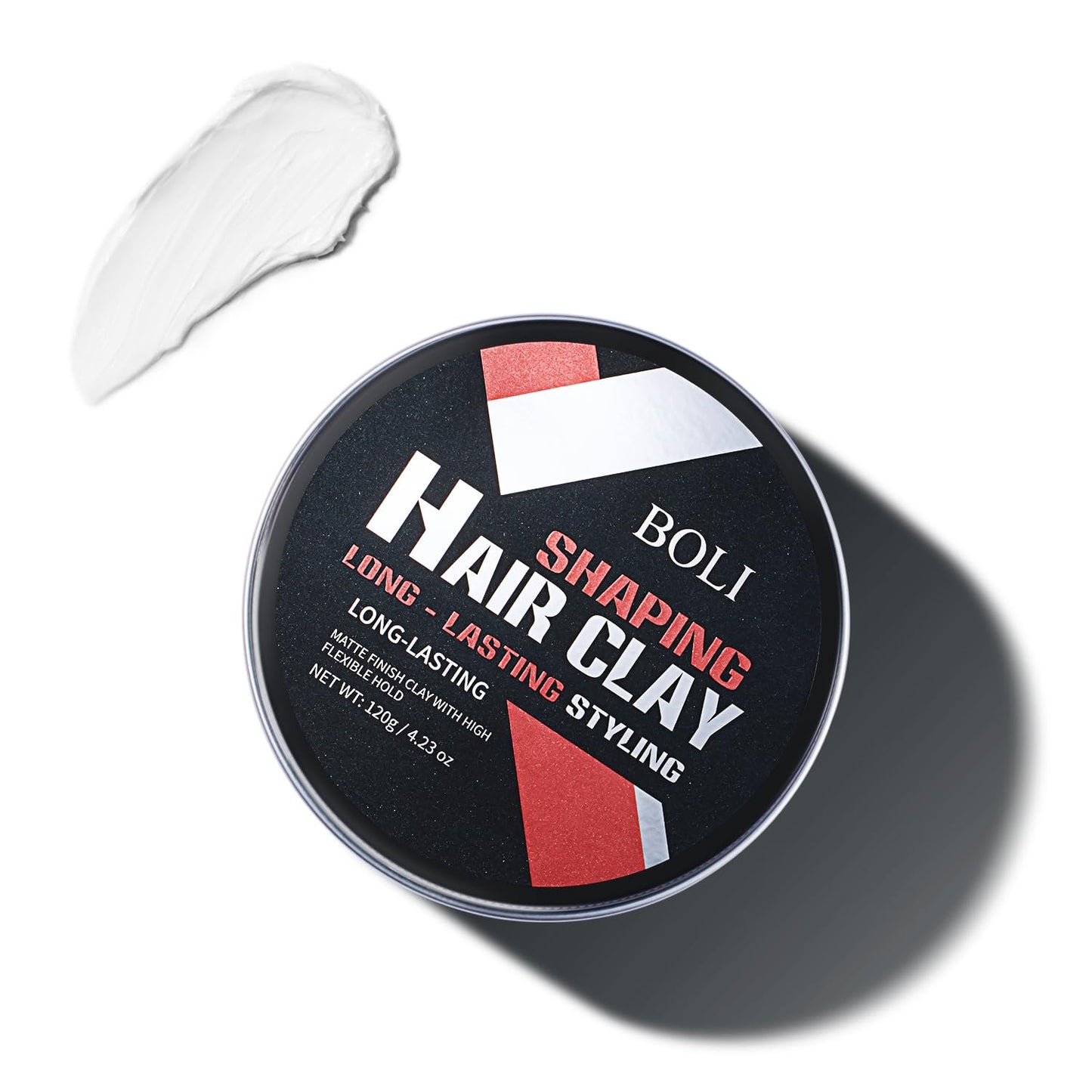 BOLI Hair Clay Styling Clay for Men and Women, Matte & Medium Hold Pomade for All Hair Types Moldable Styling Paste (120g)