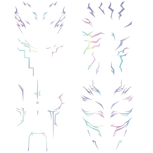 Temporary Tattoos,Cosplay Tattoos Stickers,Cosplay Accessories for Cosplay, Halloween and Party Makeup