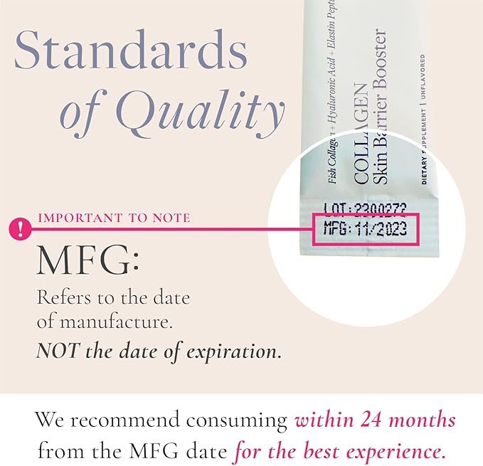 Marine Collagen Powder Skin Barrier Booster | Unflavored Fish Collagen Peptides with Elastin, Hyaluronic Acid, Biotin & Vitamin C | 15 Travel Stick Packets