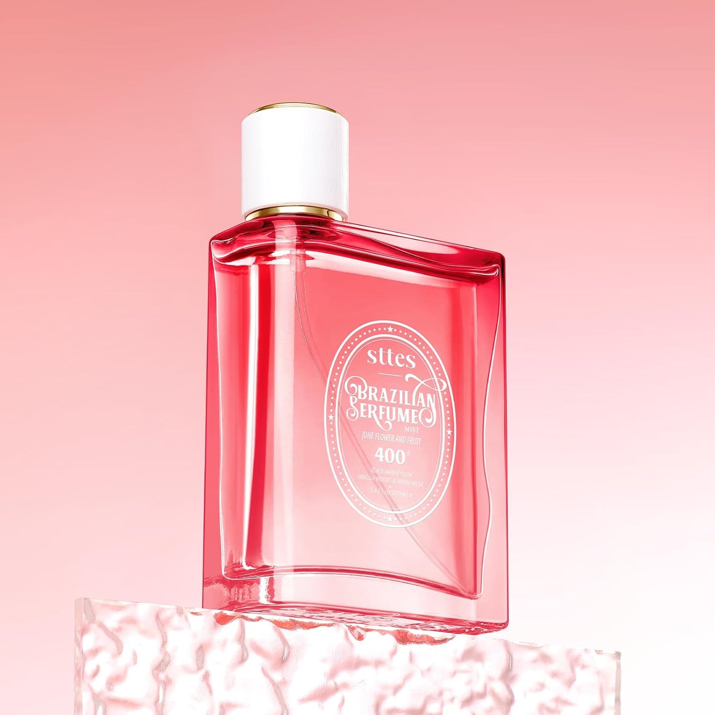 Sttes Perfume 400# (June Flower Fruit) - Eau de Perfume 100ml (3.4fl oz) Flower Fruit Gourmet Tune (Vanilla + Plum + Jasmine + Woody Tone)