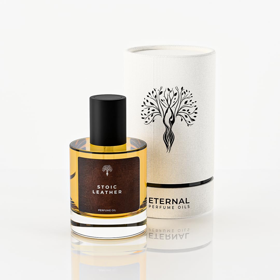 Eternal perfume oils - Stoic Leather | Long Lasting Cologne Oil for Men – Designer Perfumes for Women and Men -Concentrated Scent Oils - Alcohol-Free Organic Perfume 30ml