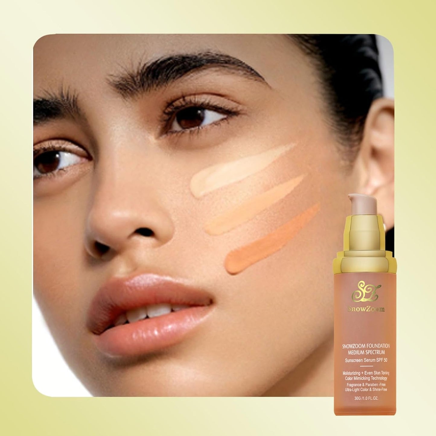 Color Changing Medium/Light 4 in 1 Hydrating full coverage concealer Foundation makeup Liquid-Longwearing & Waterproof- with SPF 50