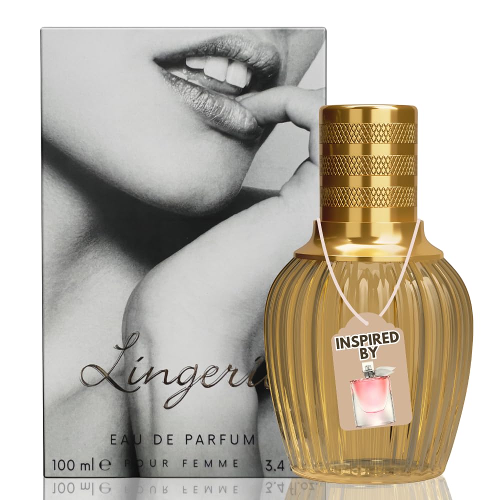 Lingerie Perfume for Women – INSPIRED by A WORLD RENOWED WOMEN'S PERFUME – Pear, Iris, Vanilla, Patchouli – Sweet, Floral, Feminine, Long-Lasting Eau De Parfum 100ml (3.4 fl oz)