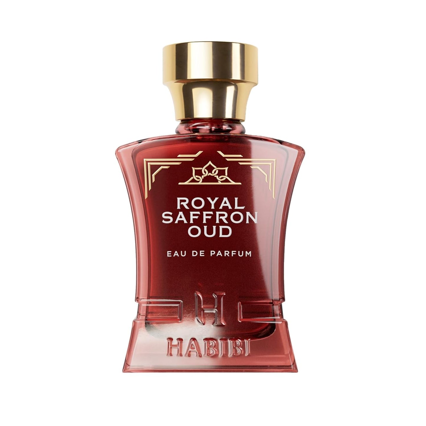 H HABIBI Royal Saffron Oud Arabian Perfume for Women – 2.5 oz (75ML) Long Lasting Women's Fragrance, Warm Woody Scent with Jasmine, Patchouli, Sandalwood & Amber Notes