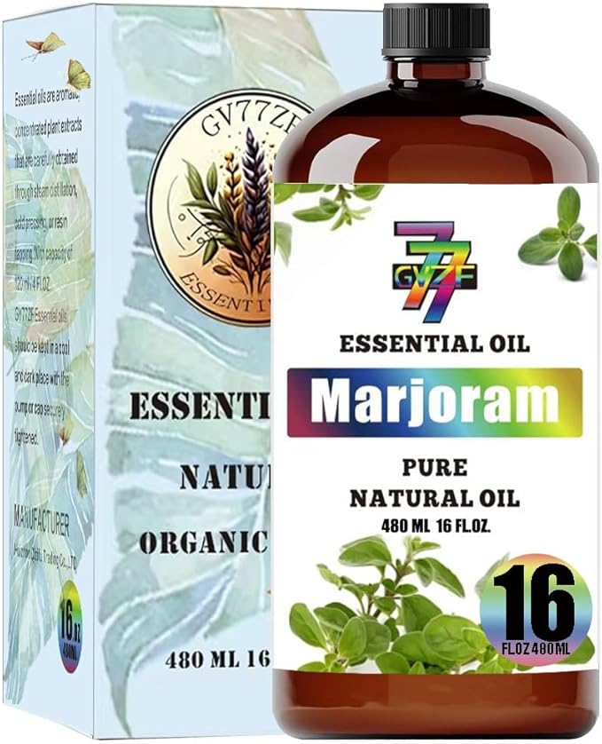 Marjoram Essential Oil(16oz / 480ml) - Marjoram Oils Used in diffusers, humidifiers, Home Baths, Cleaning Products, Yoga, DIY Soaps and DIY Scented Candles