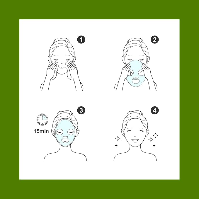 Facial mask Moisturizing face Mask - 10 Sheets, Deep Hydration, Improves Dry Skin, Sheet Mask, skincare for All Skin Types