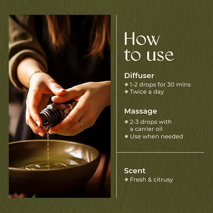 Gya Labs Immune Essential Oil Blend for Diffuser & Wellness - Thieves Essential Oil for Cleansing & Invigorating (0.34 Fl Oz)