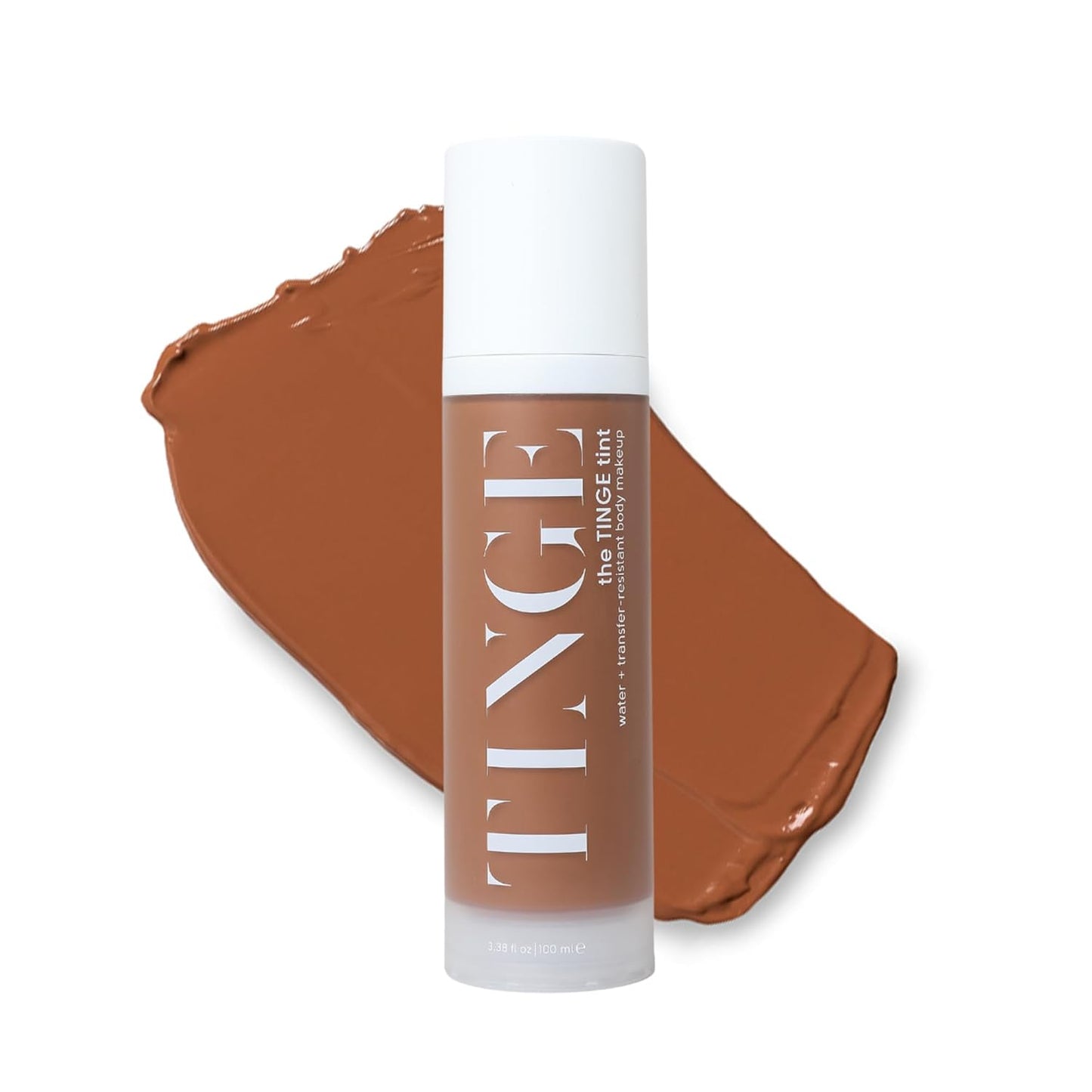 Tinge Tint Body Makeup, Lasts Up to 48 Hours, Medium Coverage Cream With Amino Acids, Hyaluronic Acid & Lysine, Semi Matte Finish, Water & Transfer Resistant, 3.38 Fl Oz - Deep Warm