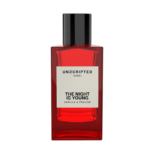 Unscripted. The Night Is Young - Bold, Long-Lasting Perfume For Men And Women - Spicy-Sweet Women Perfume with Notes of Cognac and Vanilla - 3.4 oz