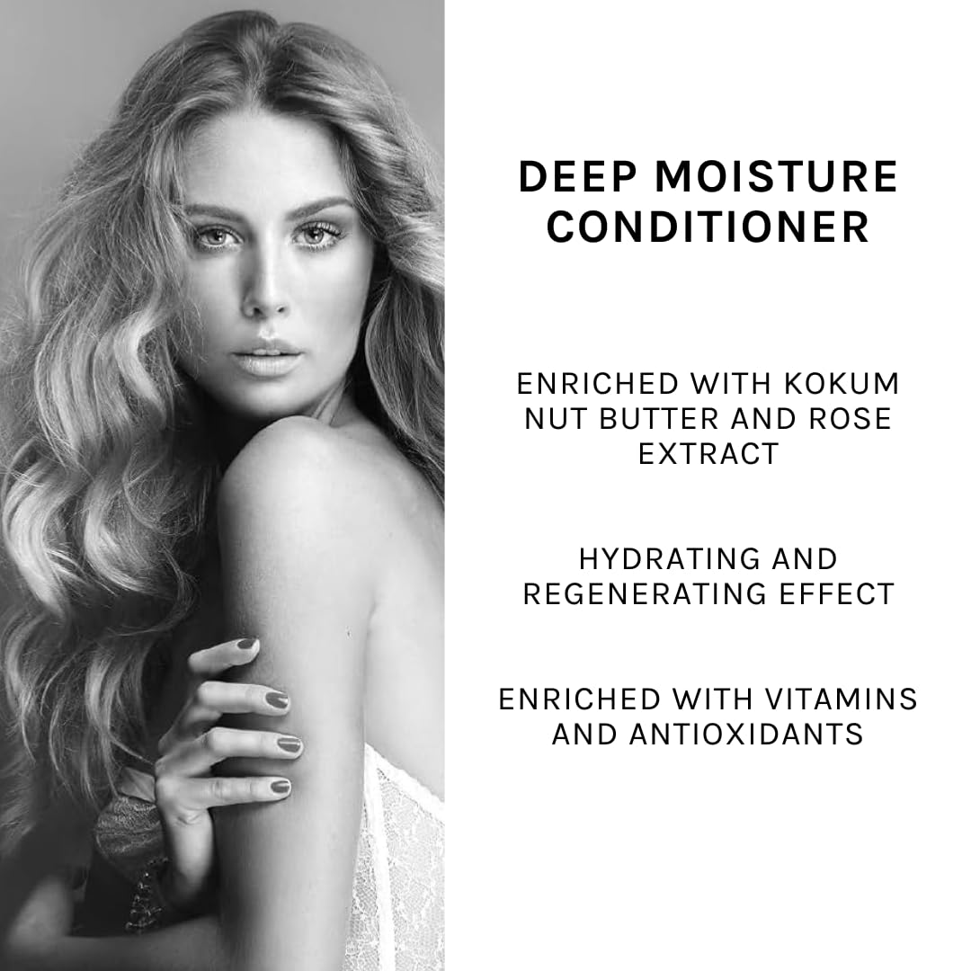 pH PURE HAIR Deep Moisture Conditioner - Intense Hydration for Dry, Damaged Hair - Deep Conditioning Treatment with Kokum Nut Butter & Rose Extract for Frizz-Free, Soft, Smooth Hair - 33.8 Oz