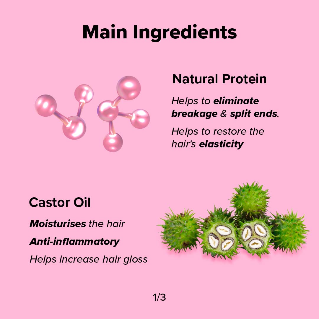 Give Me Cosmetics Hair Repair Cream, Leave-In Conditioner Treatment, Reduces Split Ends, Rich in Castor Oil, Argan Oil, Vitamins B3 and B5 & Strengthening Protein, Reverses Damage