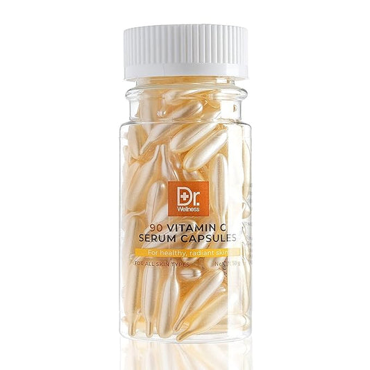 Dr. Wellness Moisturizing, Serum Capsules with Vitamin C, For Glowing, Radiant Skin, 90 Capsules