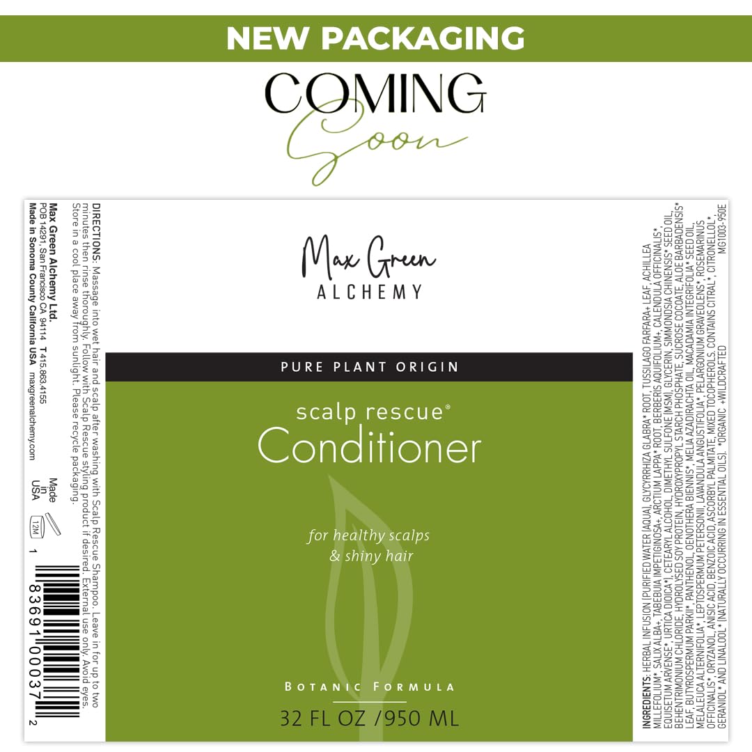MGA Vegan Hair Conditioner - Organic Formula with Tea Tree for Healthy Hair | Hair Care Product with Natural Herbal Scent | Parabens Silicone & Sulfate Free Conditioner | Unisex | 32 Fluid Oz