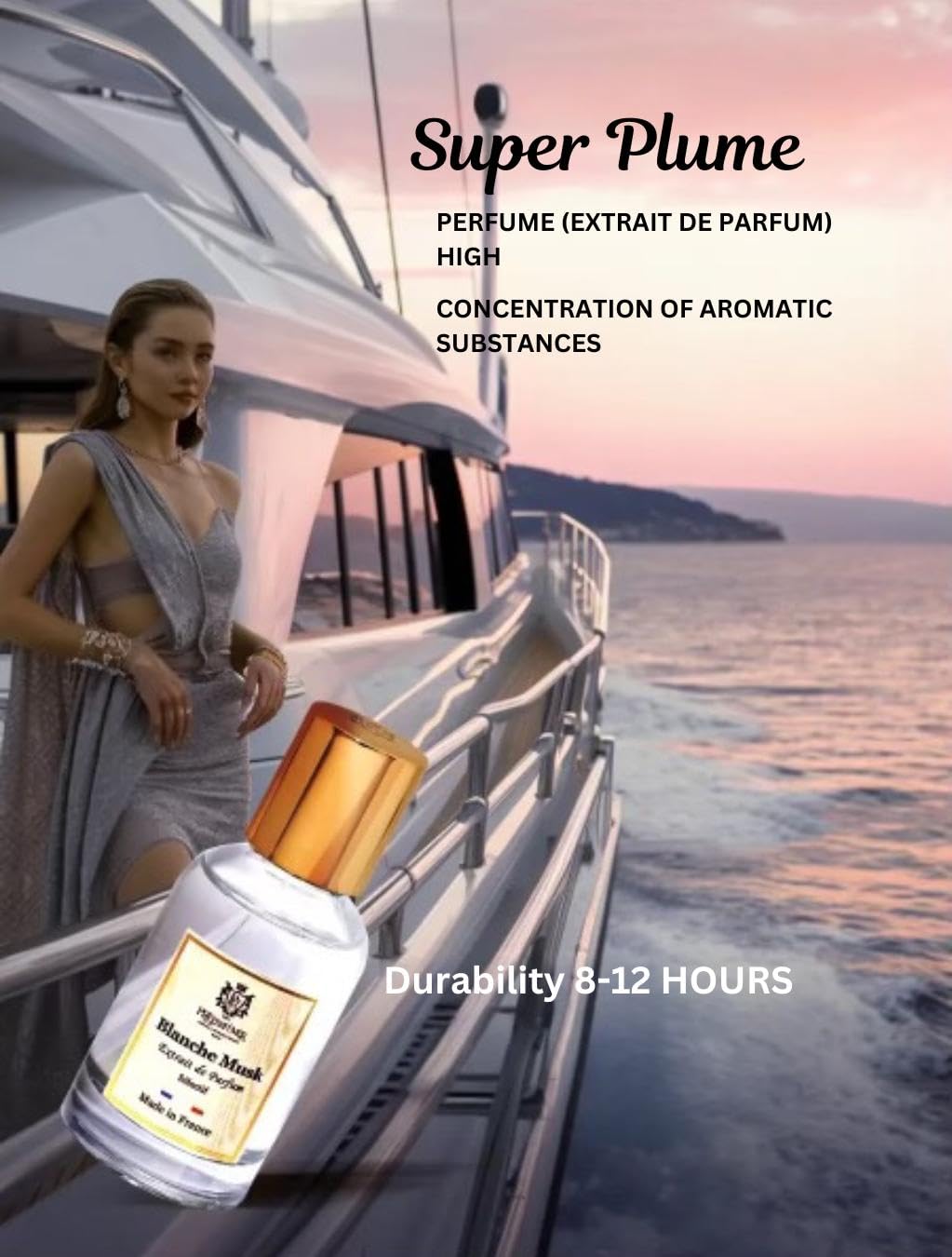 PREparfume From France Blanche Musk for Women 30ml – Fresh Floral Aldehyde Scent From France – Luxury Fragrance with Aldehydes, Rose – Long Lasting Perfume With Tea Leaves Notes