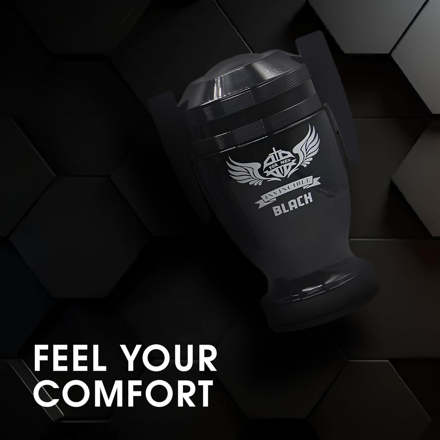 2PCS Valentine Milano/Invincible Black Eau De Toilette for Men-Fresh,Romantic Scent Perfume for Men 3.4 Fl Oz Each Mens Cologne For All Skin Daily Used