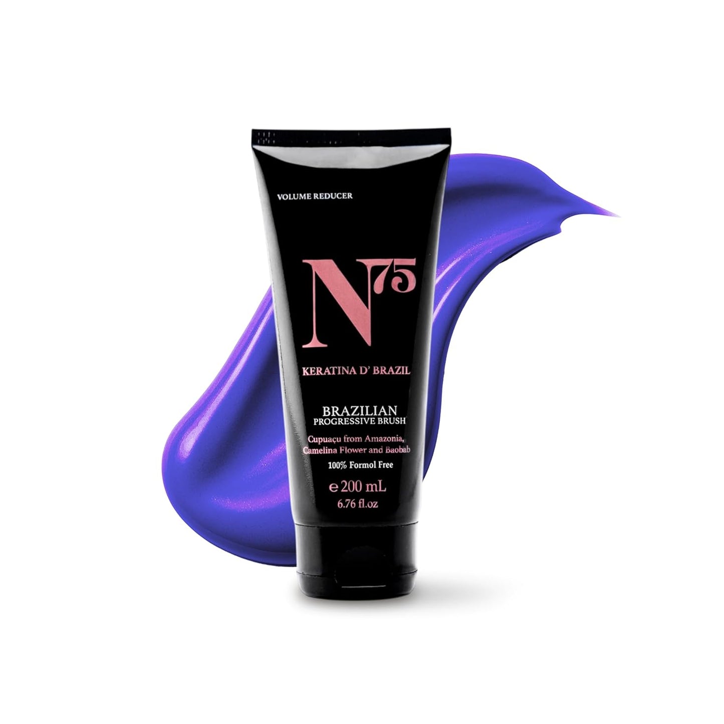 N75 Keratin Hair Smoothing Treatment - Formaldehyde-Free Brazilian Straightening - Deep Repair & Shine - Long-Lasting Frizz Control for Damaged Colored or All Hair Types