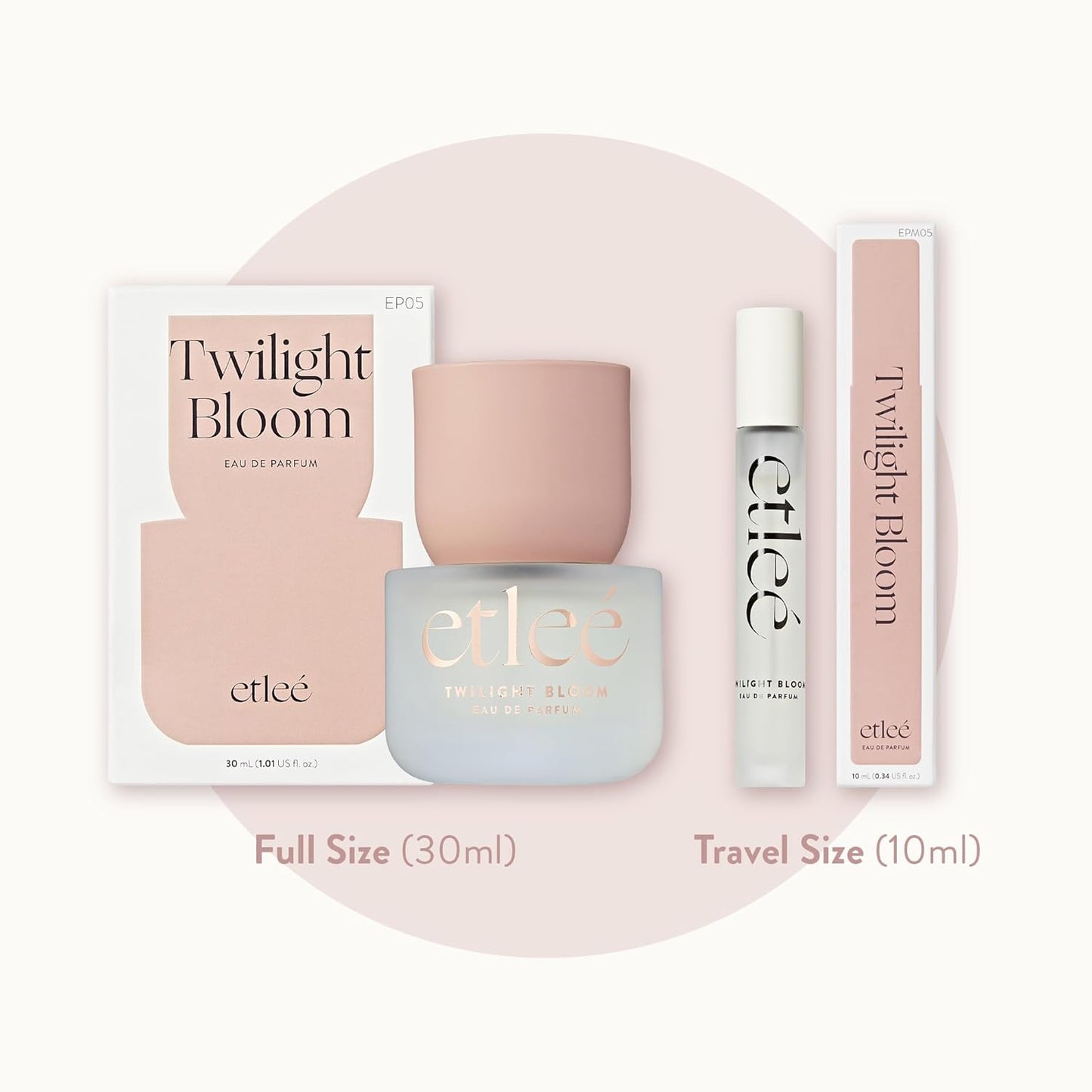 Twilight Bloom Eau de Parfum 0.34oz, Long Lasting Perfume Inspired by CH Good Girl, Floral Notes With Vanilla, Almond, Amber, Sandalwood, Citrus & Jasmine, Luxury Fragrance for Women & Men