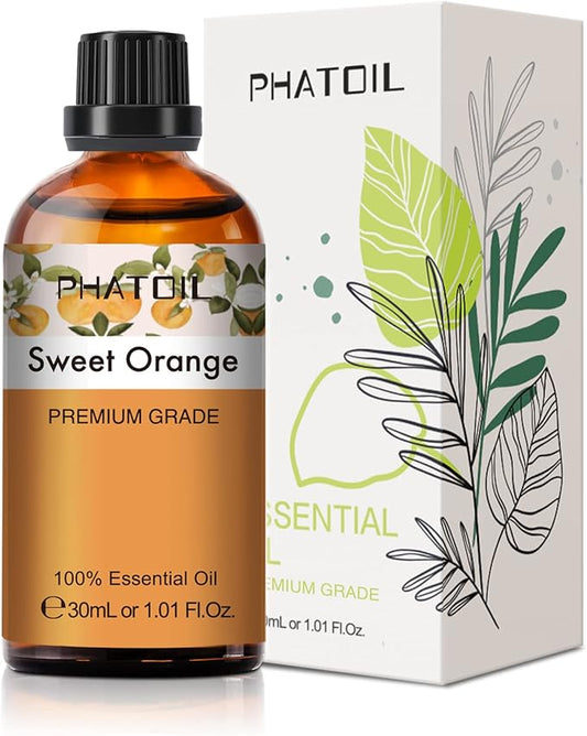 30ML Sweet Orange Essential Oil, for Aromatherapy Diffusers, Humidifiers, Great for DIY Candle and Soap Making