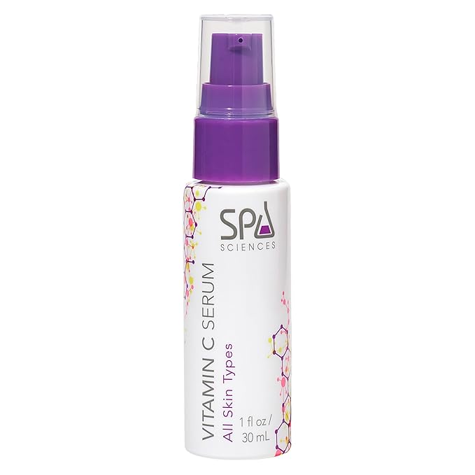 Spa Sciences - Vitamin C Serum - Made in the USA - Brightening Formula - With Minerals and Fruit Extracts - Support and Brighten - Vegan - For All Skin Types - 1.1oz