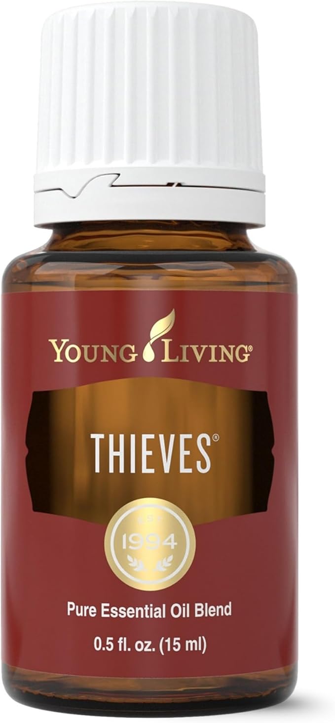Thieves Essential Oil Blend by Young Living, 15 Milliliters | Topical and Aromatic | Vegan & Gluten-Free | Aromatherapy Diffuser | Natural & Organic Premium Oils