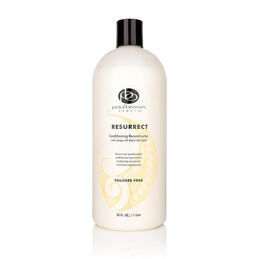 Paul Brown Hawaii Resurrect Salon Quality Conditioner | Hydrate & Treat Damaged Hair | Antioxidant-Rich Kukui Nut Oil for Ultimate Hair Moisturization | Safe for Color Treated Hair (33 oz.)