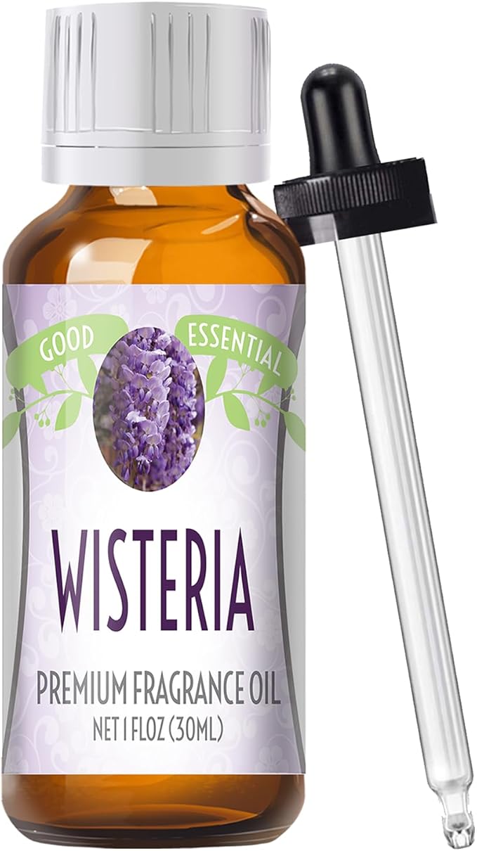 Good Essential Professional Wisteria Fragrance Oil (30ml/1 fl oz) for Candles, Soaps, Lotions, Perfume - Wisteria Diffuser Oil & Room Scent - Aromatherapy Oils