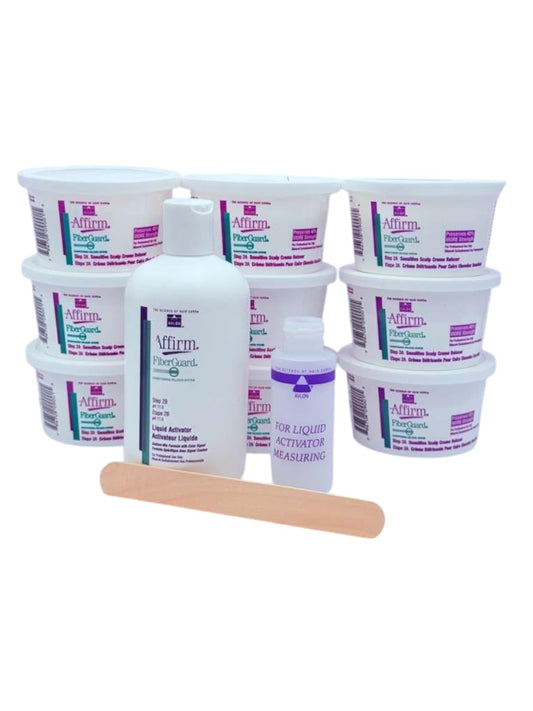 Kit Fiber Guard Sensitive Scalp Creme Relaxer System – Kit 9 Applications - For Sensitive Scalps