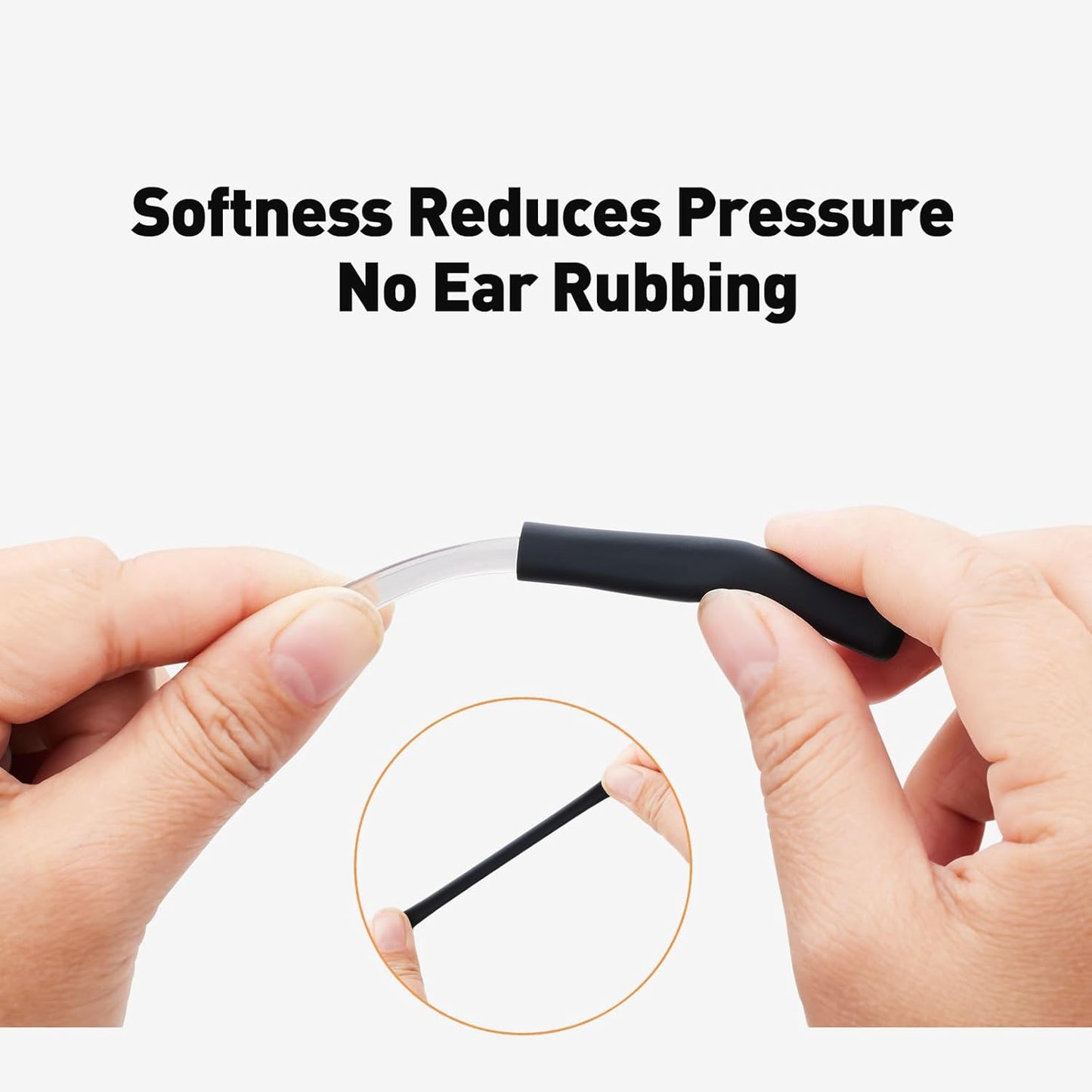 Glasses Ear Cushion, Non Slip Soft Silicone Eyeglass Ear Cushions, Anti-Slip Comfort Eyeglasses Temple Tips Sleeve Retainer, Comfort Eye Glass Ear Grips, Glasses Accessories (5 Blue Pairs)