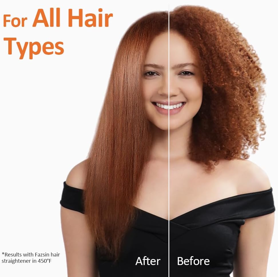 Faszin Professional Hair Straightener, 1.18 inch Ionic Titanium Plate, 20S Fast Heat Up Flat Iron with Clear LED Display, 2 in 1 Straightener and Curler Styling Tool for Straighten Hair (Pink)