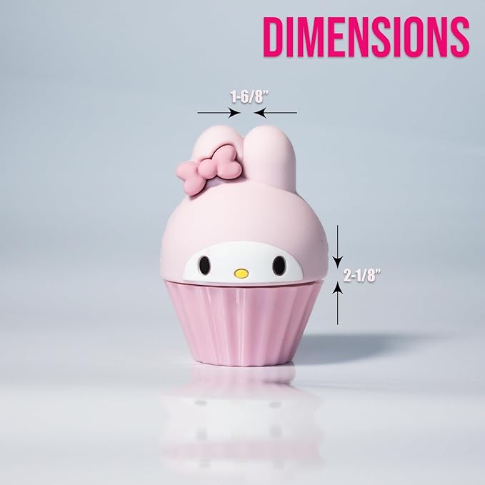 25 Glam Lux Bundle Kawaii Cupcake Scented Lip Balm Set, Hello Kitty & Friends Characters, 4 Pack, Moisturizing Formula Kuromi Melody Hydrating Yummy Scented