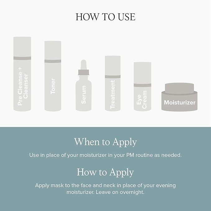 DRMTLGY Barrier Repair Facial Mask - Hydrating Skin Care Face Mask with Hyaluronic Acid, Peptides & Ceramides - Overnight Face Mask