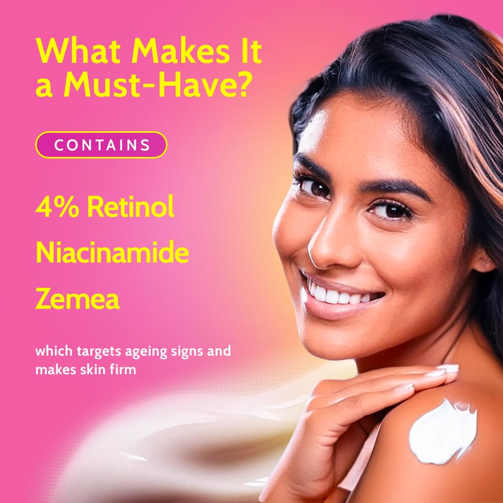 Chemist at Play Anti-Aging Body Lotion with 4% Retinol, Niacinamide & Zemea | Skin Brightening Lotion | Body Lotion for Dry & Oily Skin | Fights Visible Signs Of Aging | Nourshes Skin 7 fl oz.