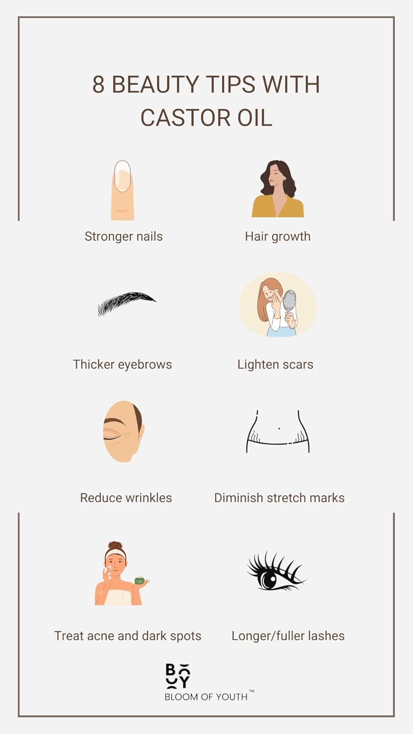 100% Pure Cold Pressed Organic Castor Oil, Glass Bottle 16oz | Hexane Free, Unrefined, USDA Certified | For Hair Growth, Skincare, Castor Oil Pack, Face, Joints, Carrier Oil, Eyelashes, Eyebrows