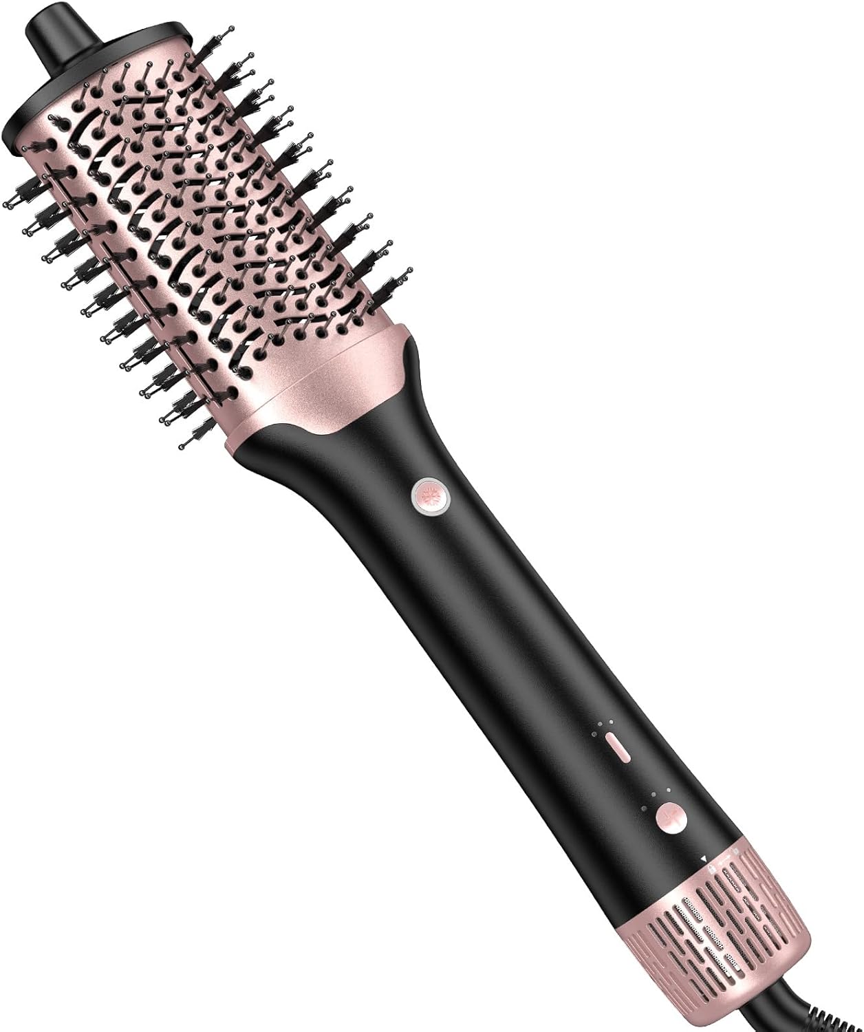 slopehill Blow Dryer Brush - Hot Air Brush with High Speed Motor 100,000RPM, Ionic Hair Dryer and Styler Volumizer with Oval Barrel, Hair Straightener, 3 Temps,1400W, Black